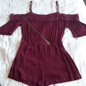 NWOT Maroon Romper